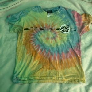 Santa Cruz, rainbow tie dye tee, medium